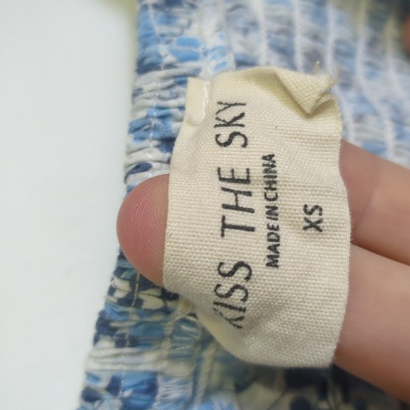 Urban Outfitters-Kiss the Sky side slit maxi dress In Lue Floral Print Size XS - Picture 10 of 13